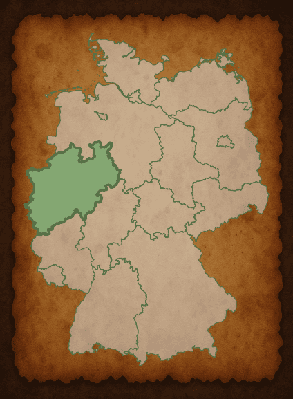 Kaart van Noordrijn-Westfalen