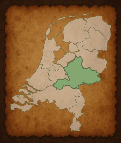 Kaart van Gelderland